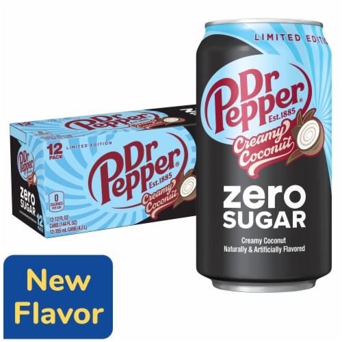 Dr Pepper Creamy Coconut Zero Sugar Soda - Bright Sip