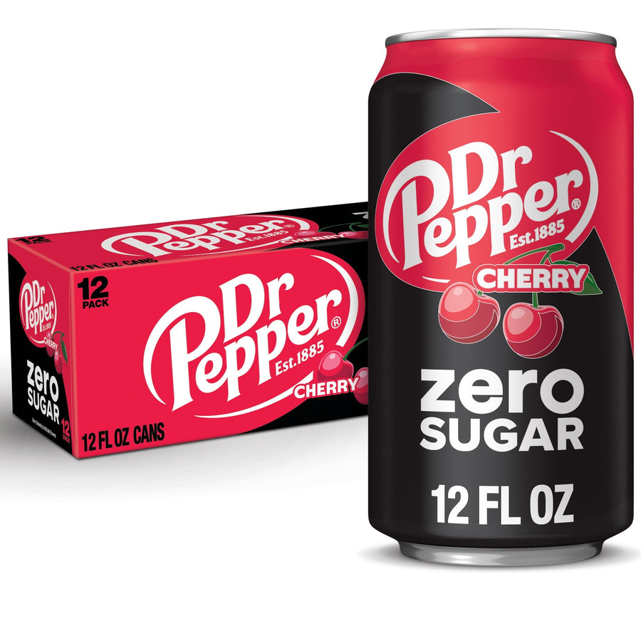 Dr Pepper Cherry Zero Sugar Soda - Soft Pepper Pick